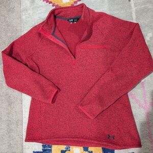 Under Armour Quarter Zip - Pink/Gray - Women's Size L